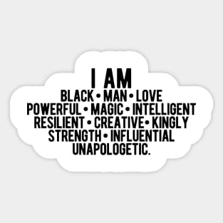 I AM A Strong Black Man | African American Sticker